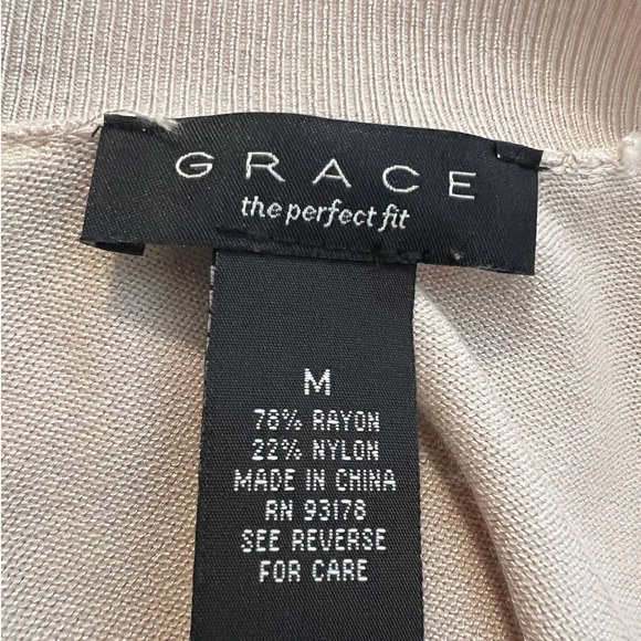 New Grace Open Cardigan in Pale Platinum Short Sleeves Size Medium - Picture 4 of 6